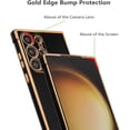 thumbnail image 3 of for Samsung Galaxy S23 Ultra Case Luxury Plating Case Cover Slim Lightweight Glossy Bling Phone Case Soft TPU Shockproof Bumper Case Electroplated Case,Black, 3 of 6