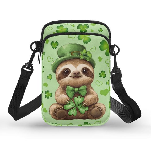 HELLHERO Clover with Zipper Closed Crossbody Bag 2 Layers for Travel Daily Use