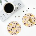 thumbnail image 5 of Pofeuu Cartoon Poodle Dog Print Leather Coasters Set of 6, Round Cups Mugs Mat Pad for Home Kitchen Heat Resistant Drink Coasters,Octagon, 5 of 7