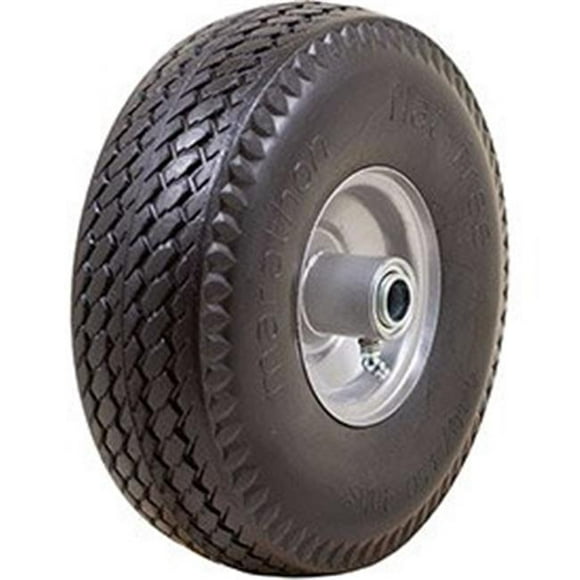 Marathon 4.10/3.50-4" Flat Free, All Purpose Utility Tire on Wheel, 3.5" Centered Hub, 3/4" Bearings