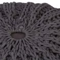 thumbnail image 4 of Simpli Home Shelby Boho Round Hand Knit Pouf in Slate Gray Cotton, 4 of 5