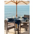 thumbnail image 3 of Outdoor Tablecloth with Umbrella Hole for Patio/Picnic/Party/Camping, Blue Black Foggy Forest Waterproof Table Cloth Square Cover Washable, Abstract Art Mountain (60"x 60"), 3 of 9