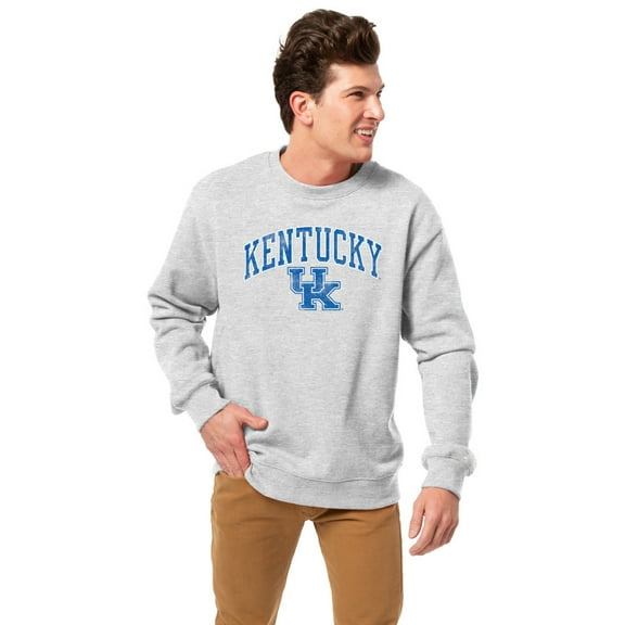 Men's League Collegiate Wear Heather Gray Kentucky Wildcats Essentials 2.0 Fleece Pullover Sweatshirt