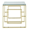thumbnail image 4 of Pemberly Row Contemporary Stainless Steel/Glass Accent Table in Gold, 4 of 6