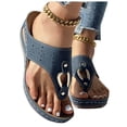 thumbnail image 5 of Mostsola Sandals for Women 2025 Orthopedic Wedge Flip Flops Dressy Summer Walking Shoes Slides, 5 of 9