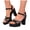 Black, variant on Platform Heels for Women Chunky High Heel Sandals with Ankle Strap Open Toe Dress Shoes for Work Party Evening Wedding White Size 7