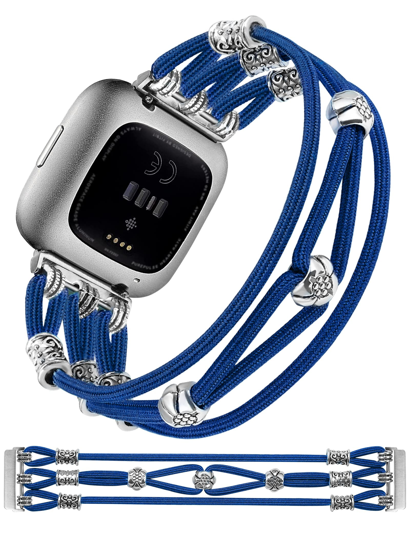 TOYOUTHS Beaded Bracelet Compatible with Fitbit Versa 2/Fitbit Versa