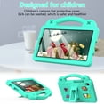 thumbnail image 4 of SaniMore Kids Case for Samsung Galaxy Tab A9 Tablet 8.7" (SM-X110/X115/X117), EVA Shockproof Rotate Handle Folding Stand Cute Bear Cover for Boys Girls, Mint, 4 of 9