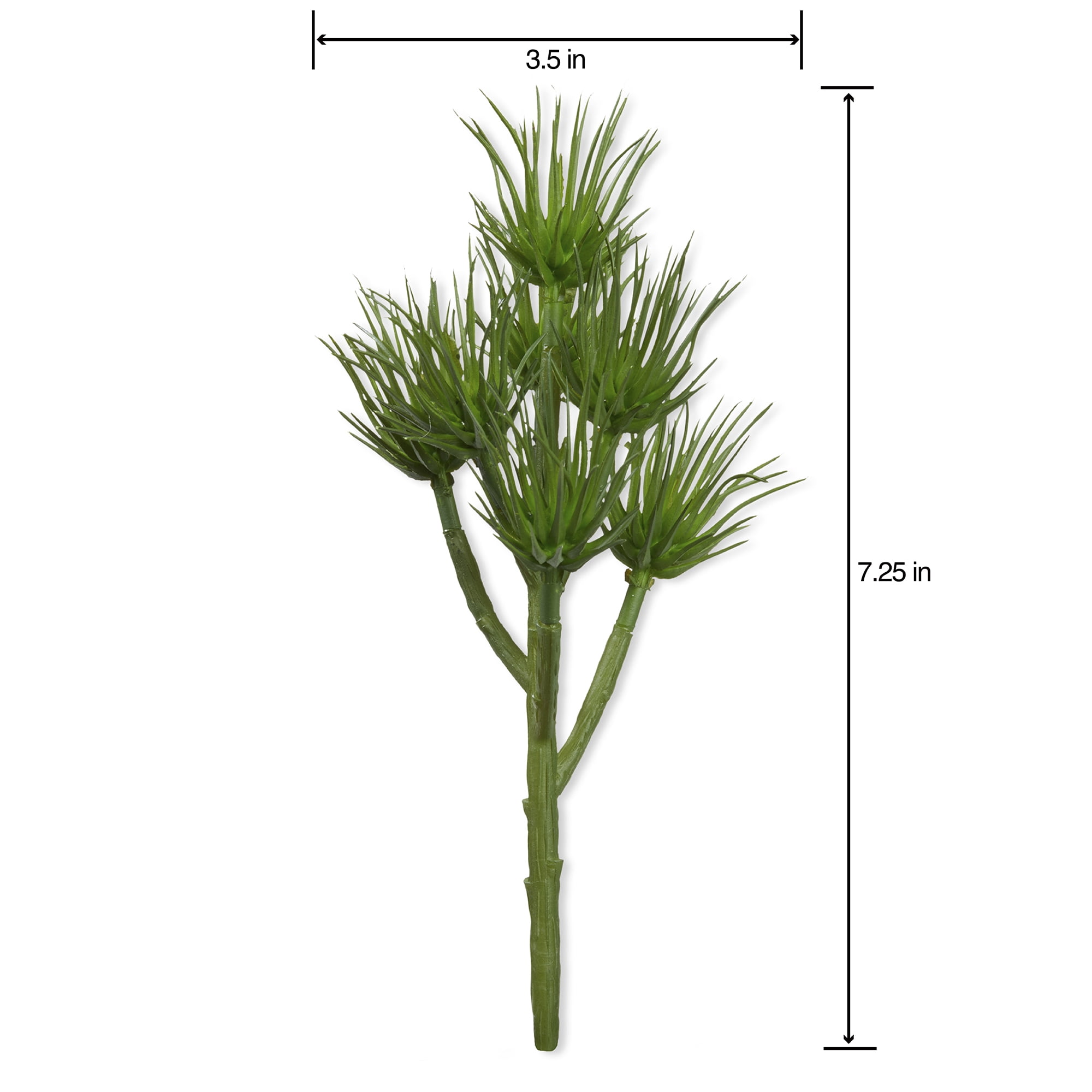 Mainstays Artificial Succulent Pick 3.5 Inch x 7.25 Inch Green Spiked