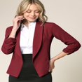 thumbnail image 3 of Made by Johnny Women‘s 3/4 Sleeve Blazer Open Front Cardigan Jacket Work Office Blazer S BLACK, 3 of 6