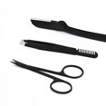 3 Pcs Eyebrow Tweezers Razor Scissors Professional Eyebrow Grooming Kit