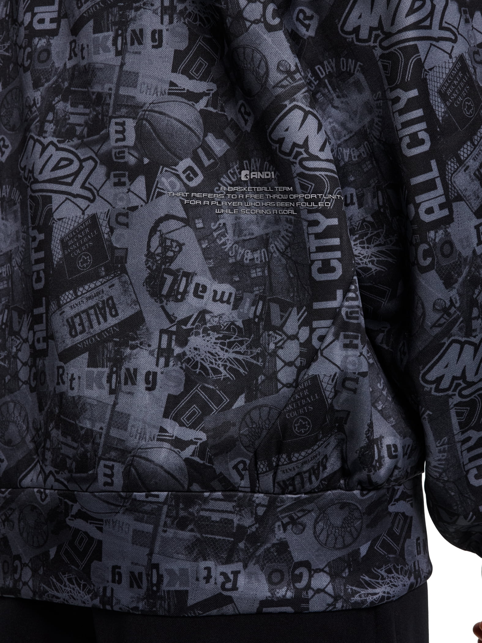 AND1 Men's and Big Men's Ultimate Print Pullover Hoodie, up to Size 3XL