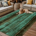 thumbnail image 2 of Fsddascl Retro Wood Grain Outdoor Rug for Patio/Deck/Porch, Non-Slip Large Area Rug 4 x 6 Ft, Farm Green Smear Vintage Wooden Indoor Outdoor Rugs Washable Area Rugs, Reversible Camping Rug Carpet, 2 of 5