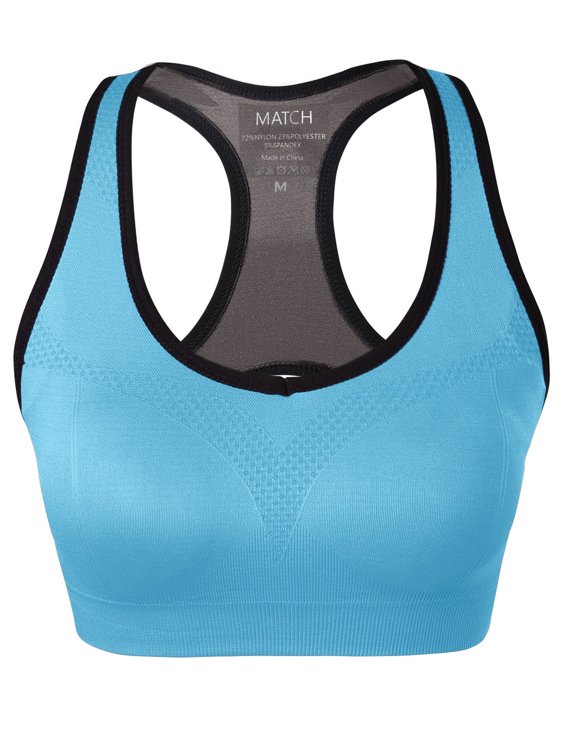 Olmlmt Wireless Sports Bra For Women - Adjustable Strap Square Neck Crop Top With Removable Pads For Yoga & Workouts