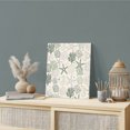 thumbnail image 2 of Wall Art Prints, Green Coastal Framed Canvas Prints for Bedroom Living Room Bathroom Office, Ocean Coral Starfish Seahorse Farmhouse Gallery Wrap Wall Art Poster for Gifts Home Decor 12"x12", 2 of 9