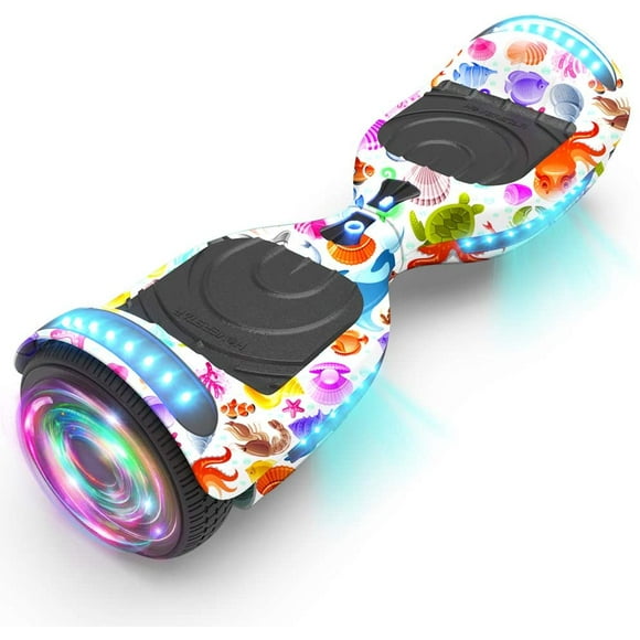 Hoverboard (Système hoverstar 2.0), Hoverboard Couleur Chromé et Design Hoverboard Bluetooth Haut-Parleur Huverboard avec LED Lumière Clignotants Roues Auto Équilibrage Scooter Électrique par Certifié