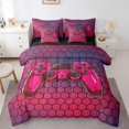 thumbnail image 1 of Erosebridal Gamer Gaming Video Game Bedding Sets Queen Size, Gamepad Print Bed Set, Red, Reversible 7pcs, 1 of 5