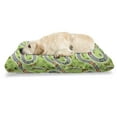 thumbnail image 1 of Race Car Pet Bed, Pattern of a Racing Map Road Overview with People Watching on Sides, Resistant Pad for Dogs and Cats Cushion with Removable Cover, 24" x 39", Apple Green Multicolor, by Ambesonne, 1 of 4