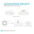 thumbnail image 2 of American Lighting AD6S-5CCT-WH 6 in. 15W Advantage Direct Select LED Swivel Recessed Downlight, White, 2 of 2