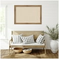 thumbnail image 3 of Kate and Laurel Framed Fabric Pinboard 40 x 28, Neutral Weave Printed Linen Rustic Farmhouse Bulletin Board for Use as a Vision Board or Wall Organization, Owl Brown Narrow Frame, 3 of 8