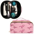 thumbnail image 6 of Iauyy Rhombus Cosmetic Bag with Handle Large Capacity Luxury Twill Travel Makeup Bag ,Simplicity and Symmetry, 6 of 8