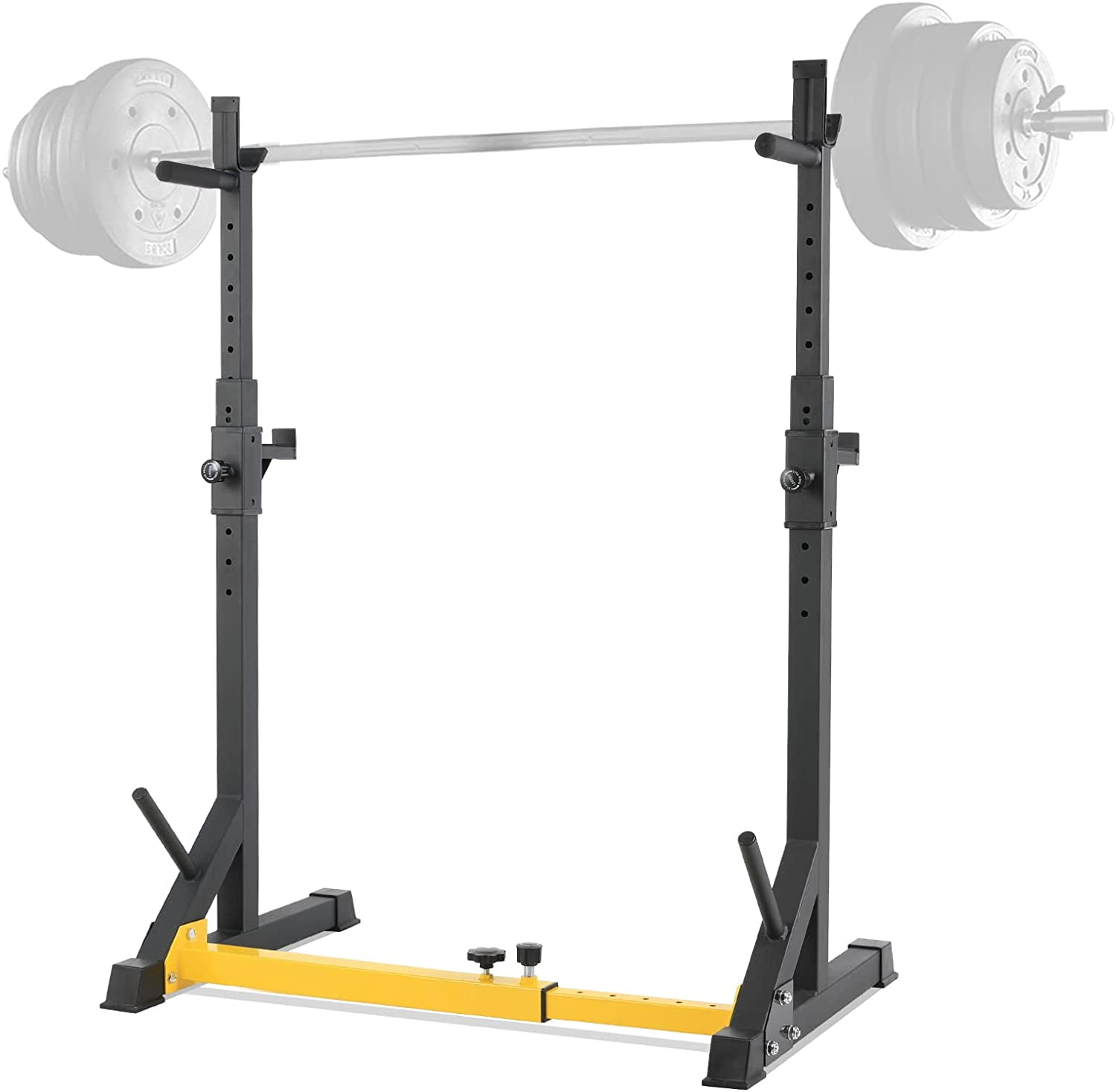 MultiFunction Squat Rack Stand, Adjustable Dumbbell Rack for Home Gym