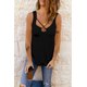 thumbnail image 3 of ABPHQTO Camiseta de tirantes cruzada con cuello en U de color negro liso para mujer, 3 of 5