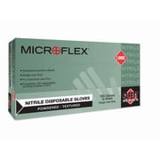 Microflex N242 General Purpose Disposable Gloves, Medium, Nitrile, Textured Blue