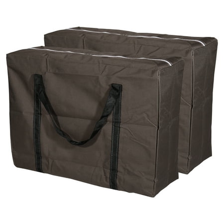 Uxcell 80L Capacity Closet Storage Bags Moving Foldable Tote Bag, Brown ...