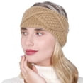 thumbnail image 2 of MSJUHEG Warm Headbands Winter,Crochet Headbands,Fleece Headbands,Ear Warmer Headband,Knit Headband,Turban Shower Head Towel with Dry Hair Hat for Shower Yellow One Size, 2 of 4