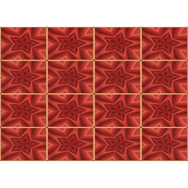 Ahgly Company Tapis d'Intérieur Rectangulaires Transitionnels Rouges Lavables à la Machine, 8 Pieds x 12 Pieds