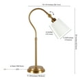 thumbnail image 6 of Evelyn&Zoe Harland 25" Tall Arc Table Lamp with Fabric Shade, Brushed Brass/White, 6 of 10
