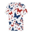 thumbnail image 5 of VKOYWKM 4th of July Shirt for Women Patriotic American Flag Henley Shirts Independence Day Short Sleeve T-Shirts Casual Button V Neck Star Stripe Graphic Tees Tunic Tops, 5 of 9