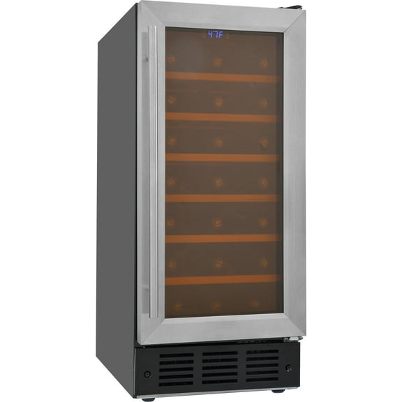 Smad 31 Bottle Wine Cellar Fridge With Digital Temperature Control & Stainless Steel Cooler