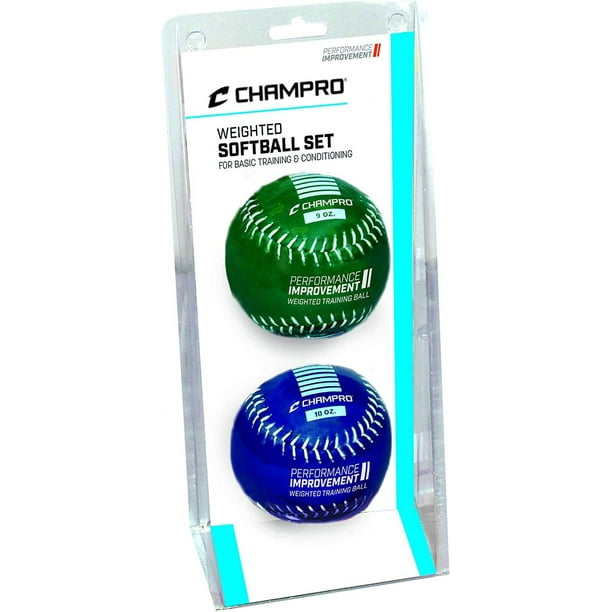Set Pelotas Entrenamiento Champro con peso para Softball 9 10 Oz