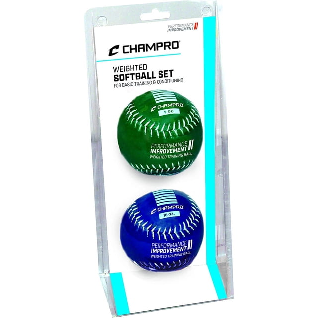 Set Pelotas Entrenamiento Champro con peso para Softball 9 10 Oz