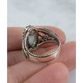 thumbnail image 5 of Filigree Art Aqua Chalcedony Gemstone Angel Design Women Silver Cocktail Ring, 5 of 7