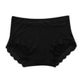 thumbnail image 4 of Puntoco Plus Size Underwear Clearance Women'S Large Underwear Medium High Waist Middle-Aged Underwear Black 8(XL), 4 of 4