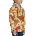 thumbnail image 3 of Picia Autumn Animal Maple Leaves Pattern Youth Hoodie - Warm Pullover Sweatshirt with Kangaroo Pocket, Ideal for Boys and Girls-X-Large, 3 of 6
