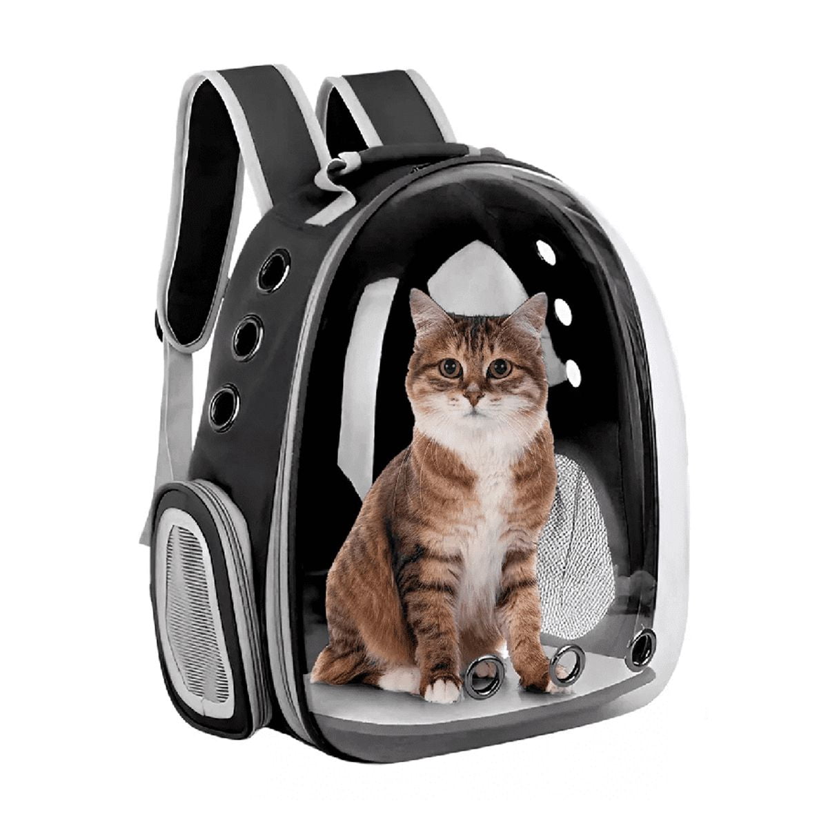 Mochila Back Pack Transportadora Gato Perro Mascota Pequeña negro ...