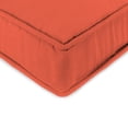 thumbnail image 4 of Jordan Manufacturing Sunbrella 45" x 22" Canvas Melon Solid Rectangular Outdoor Deep Seat Chair Cushion Set with Ties and Welt, 4 of 13