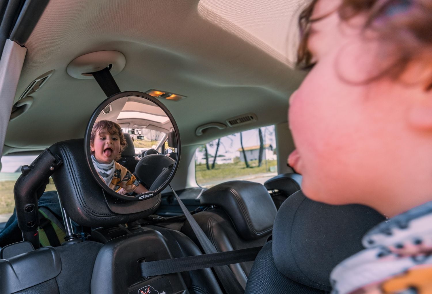 Ezi Miroir Rond - Miroir rotatif à 360°, plastique recyclé