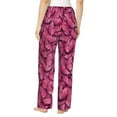 thumbnail image 3 of Haiem Pink Butterfly Women's Pajama Pants Ultra Lightweight Pjs Bottoms Sleepwear Bottom Pants With Pocket Drawstring-XX-Large, 3 of 9