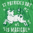 thumbnail image 2 of Womens Saint Patricks Day Is Magical T Shirt St Funny Leprechaun Unicorn Shirt Womens Graphic Tees, 2 of 9