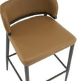 thumbnail image 5 of Christopher Knight Home Industrial 30“ Leathaire Upholstered Bar Stools, Metal Frame, Brown, 5 of 10