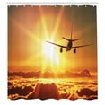 thumbnail image 3 of Ambesonne Scenery Shower Curtain, Widebody Jet Air Plane, 69"Wx84"L, Multicolor, 3 of 5