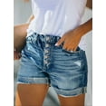 thumbnail image 2 of Ten Chapters Casual Shorts for Women Denim High Waist Shorts with Pockets Blue S, 2 of 3