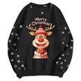 thumbnail image 4 of Chandail en Molleton pour Femmes Chandail Tendance de Noël Col Rond Manches Longues Haut Athlétique Mode Automne, 4 of 5