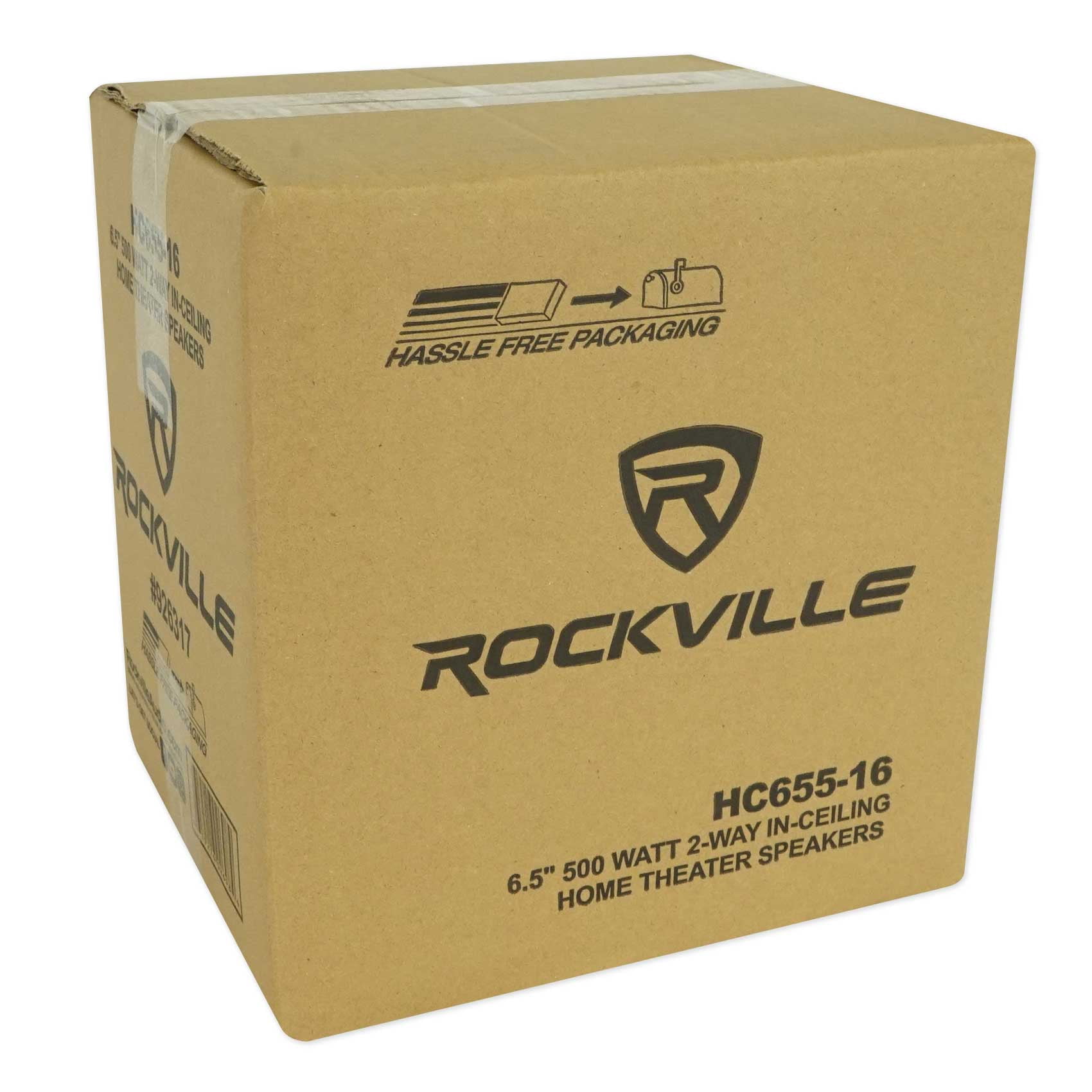 Rockville RPA60BT Home Theater Receiver Amplifier+8) 6.5" White Ceiling Speakers