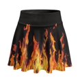 thumbnail image 6 of Uorisango Yellow Flame Golf Skorts with Pockets Casual Versatile Tennis Golf Skirts for Women with Shorts Underneath Stretchy Outing Wear for Workout Sports, 6 of 7